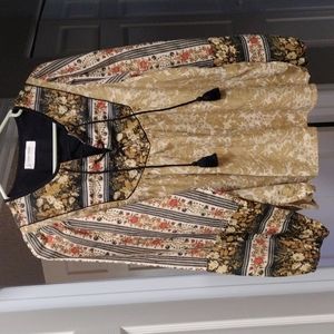 Lucky Brand Ladies Large Bohemian flowing shirt